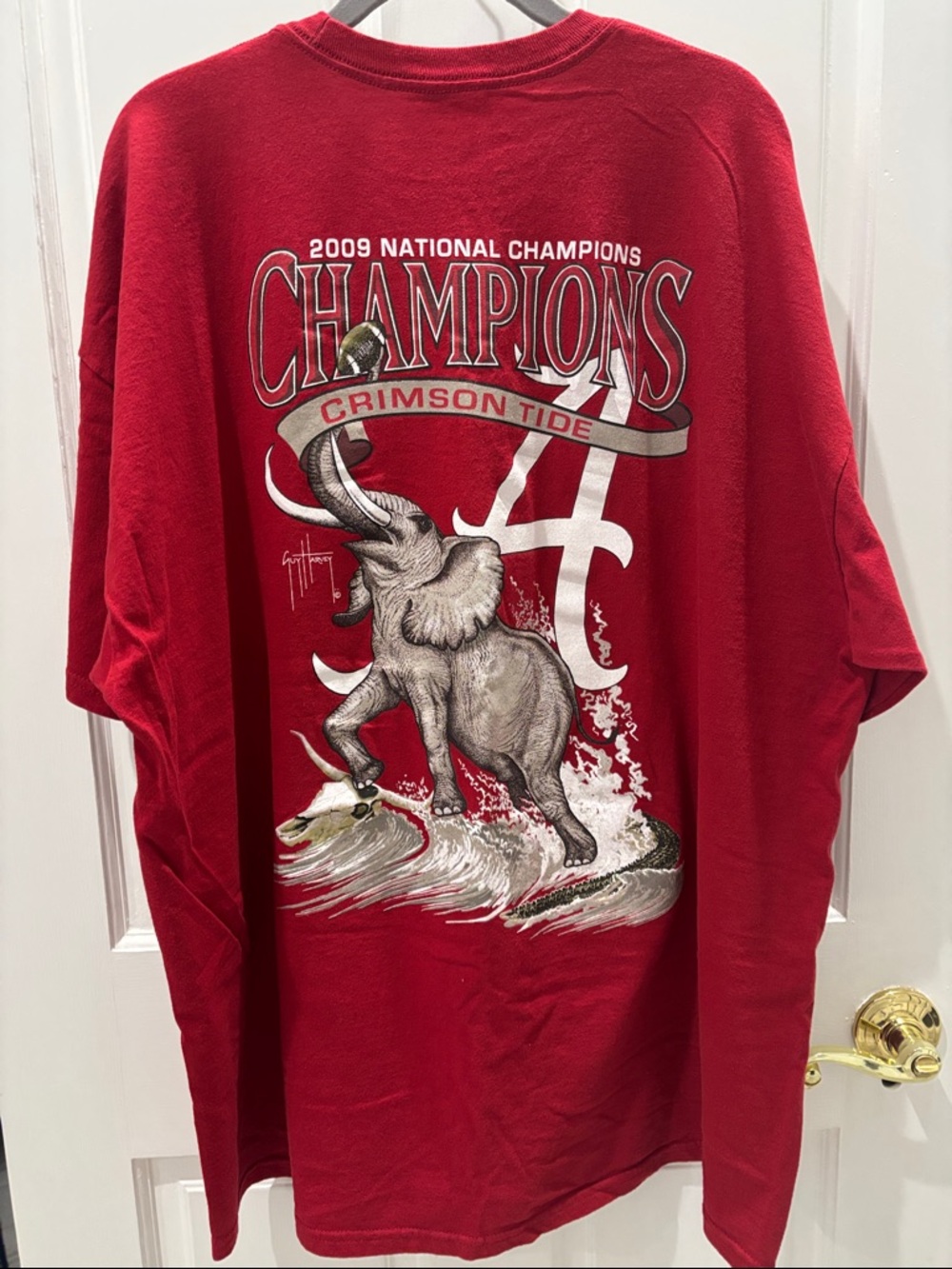 Guy Harvey Alabama Crimson Tide Graphic Tee 2009 Champions XXL